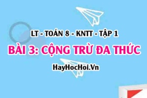 Cộng, trừ đa thức? Cách cộng trừ hai đa thức? Ví dụ? Toán 8 bài 3 [b3c1kn1]
